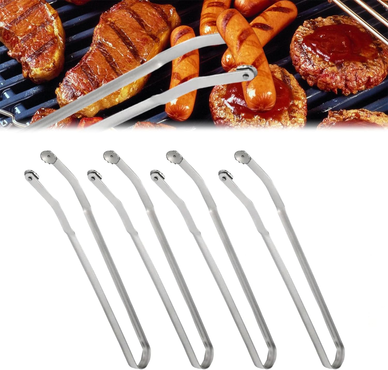 szt szczypiec do grilla o długości cm obracak do kiełbasek szczypce kuchenne ze stali nierdzewnej szczypce do grilla szczypce grilla akcesoria grilla