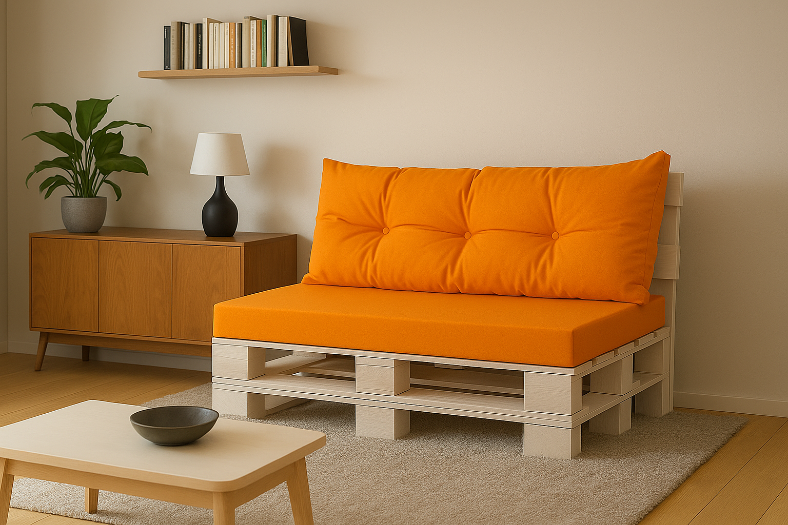 Set coussin de palettes, Jeu de coussins de jardin 120 x 80 Assise et Dossier 120 x 40 cm Marron / Coussin pour palettes intérieures / extérieures - 4