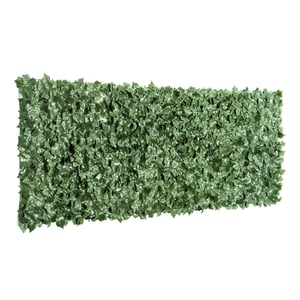 Haie artificielle brise-vue dim. 2,4L x 1H m feuillage réaliste anti-UV vert