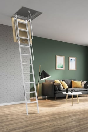 Scala Retrattile Pantografo Fgm Per Soffitta - Misura 70x80 Cm, Altezza 276-300 Cm