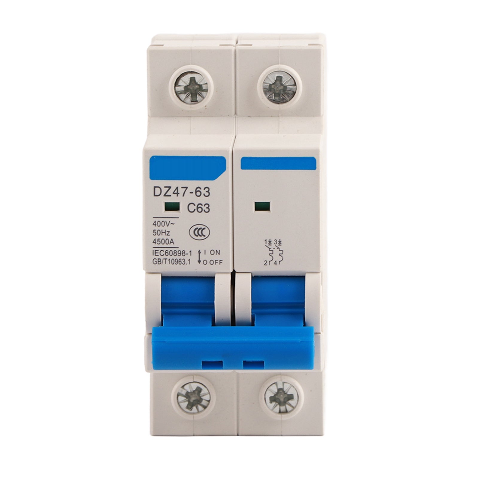 Interruttore Automatico Magnetotermico 3 Poli 40A Modello DZ47-63 400V - Protezione Per Impianti Fotovoltaici E DC, Materiale Ignifugo