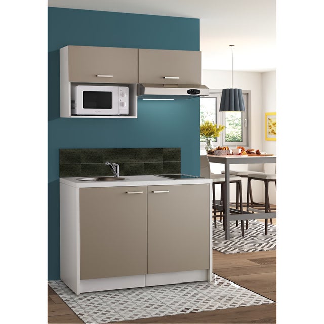 Plan de travail de cuisine stratifié réversible MODERNA ONELIA blanc 120x60cm épaisseur 38mm