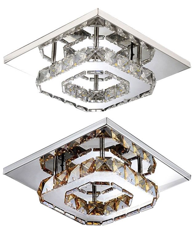 Lampa Sufitowa Kryształowa Toolight App406-C Szary