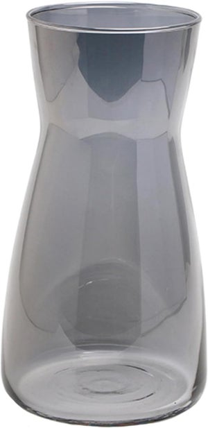 Grand vase en verre transparent nervuré - 21 cm - Vases décoratifs pour la maison, les centres Grand vase en verre transparent nervuré - 21 cm - Vases décoratifs pour la maison, les centres
