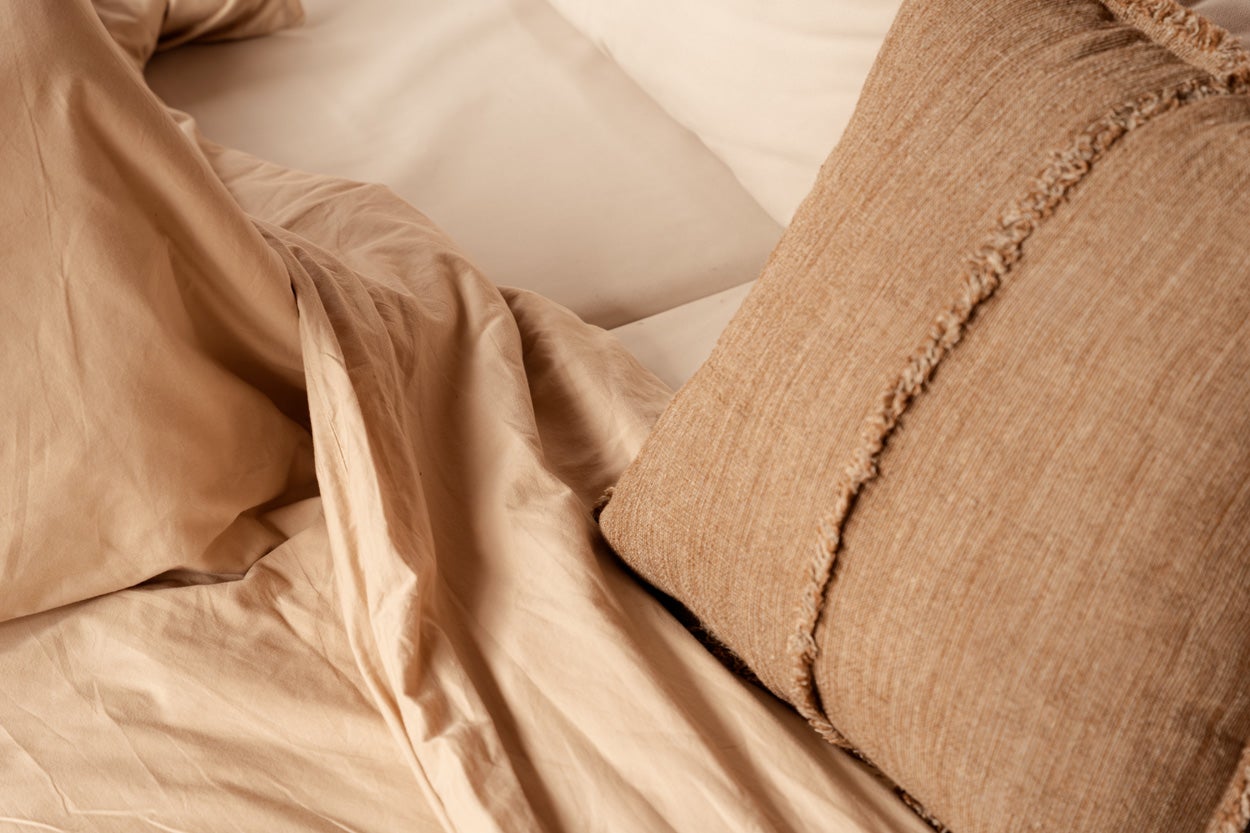 La Sahara Fringe Housse de Coussin - Brun Naturel - 50x50 - 8