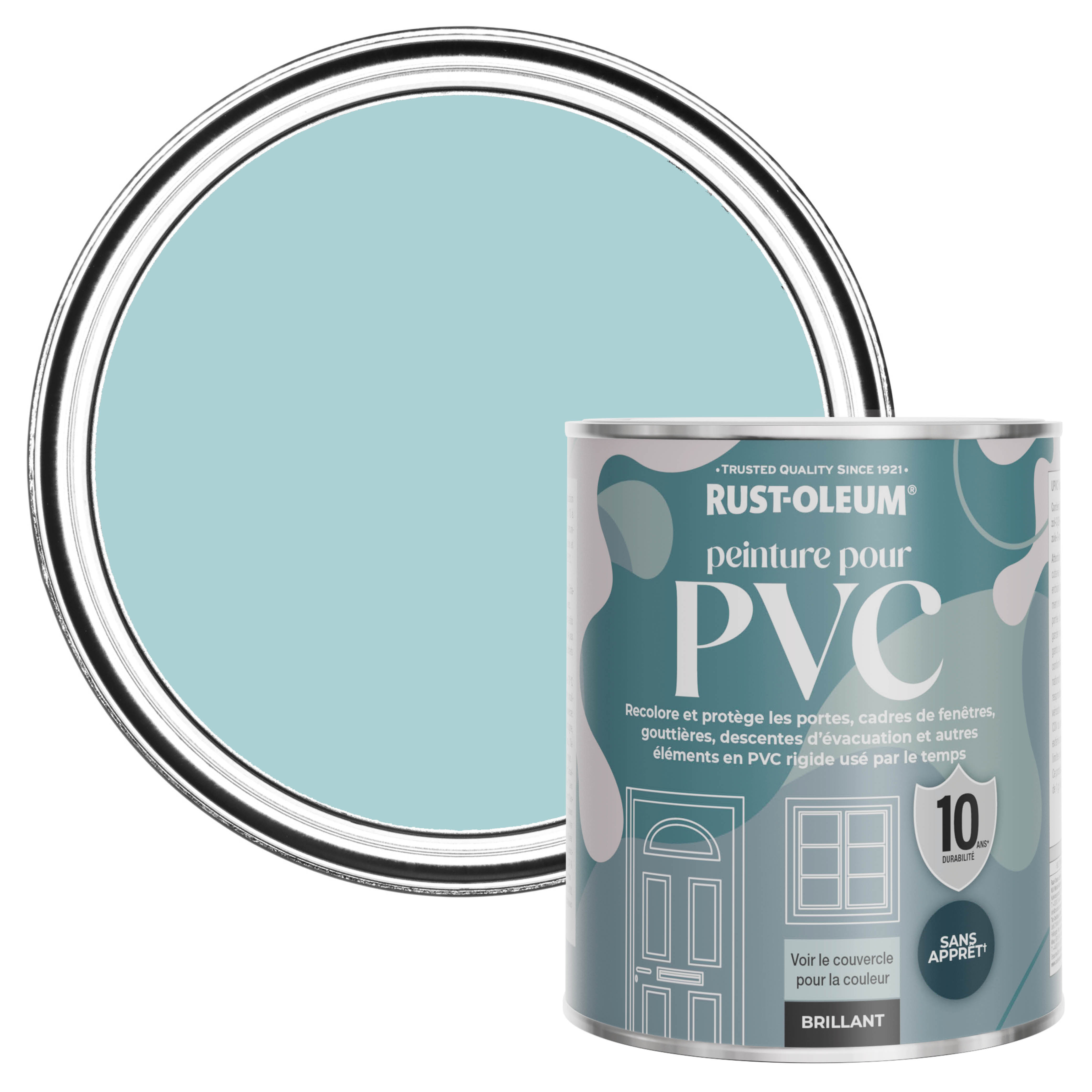 RustOleum Peinture pour PVC, Finition Brillante Cyclades 750ml Leroy Merlin
