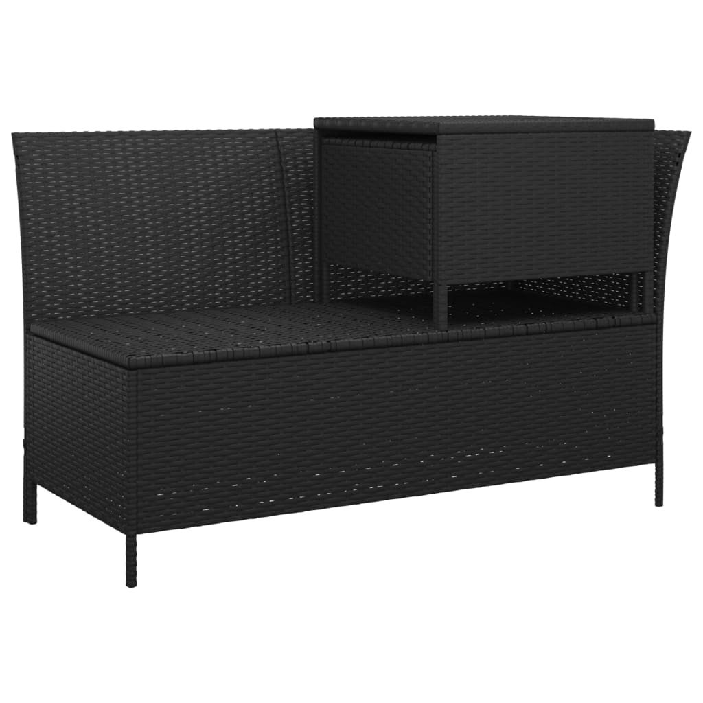 Maison Exclusive - Set Divani da Giardino 4 pz con Cuscini Nero in Polyrattan - 7