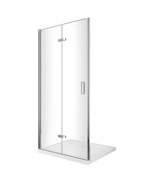 Porte de douche 6 mm pliante pour installation en niche - 68-71,5