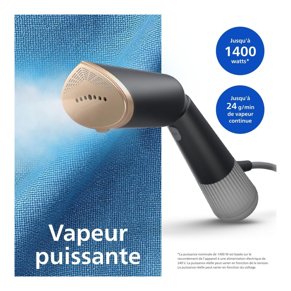 Défroisseur vapeur PHILIPS STH5030/80 steamer noir - 3