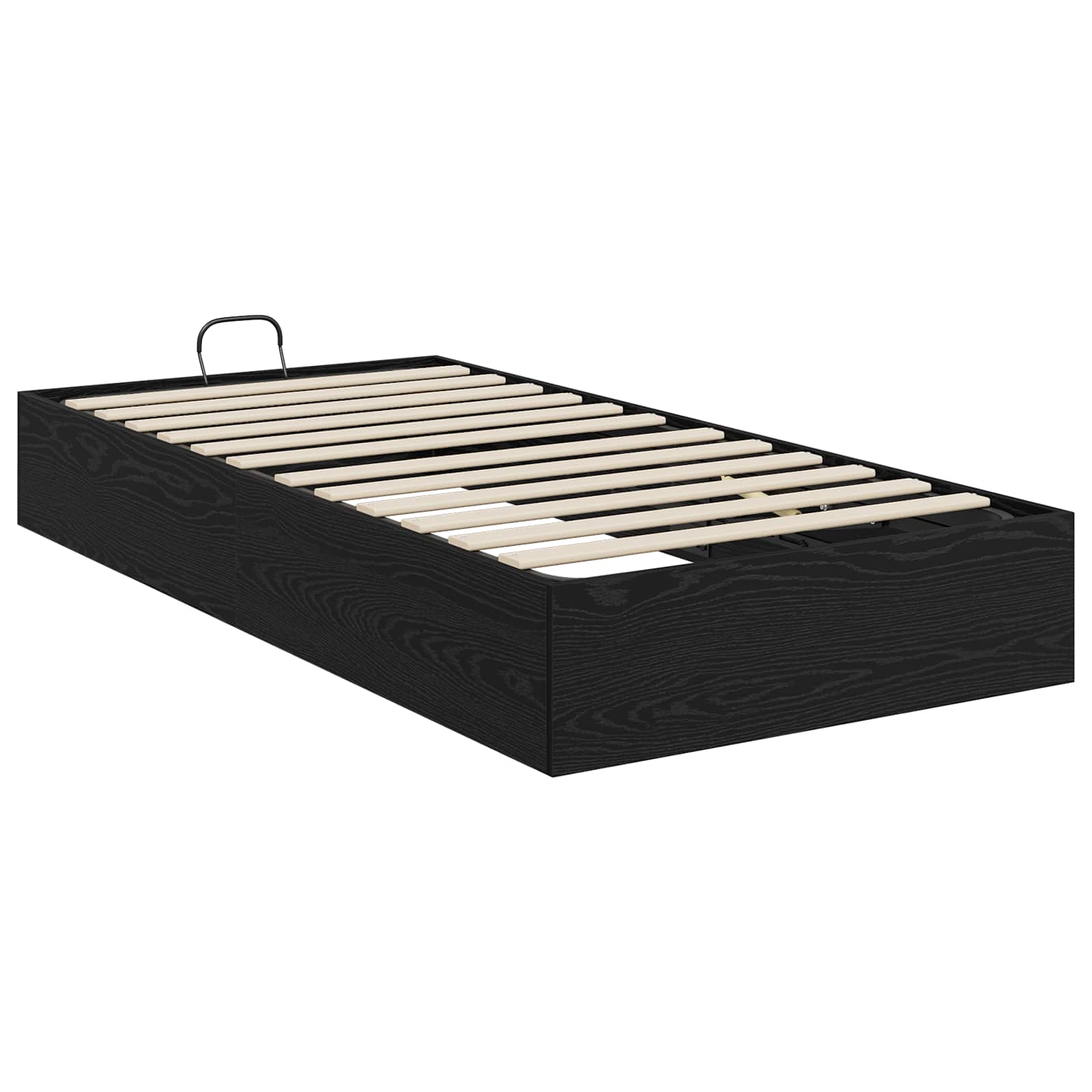 Cadre de lit ottoman avec rangement chêne noir 193 x 90 x 25 cm - 7