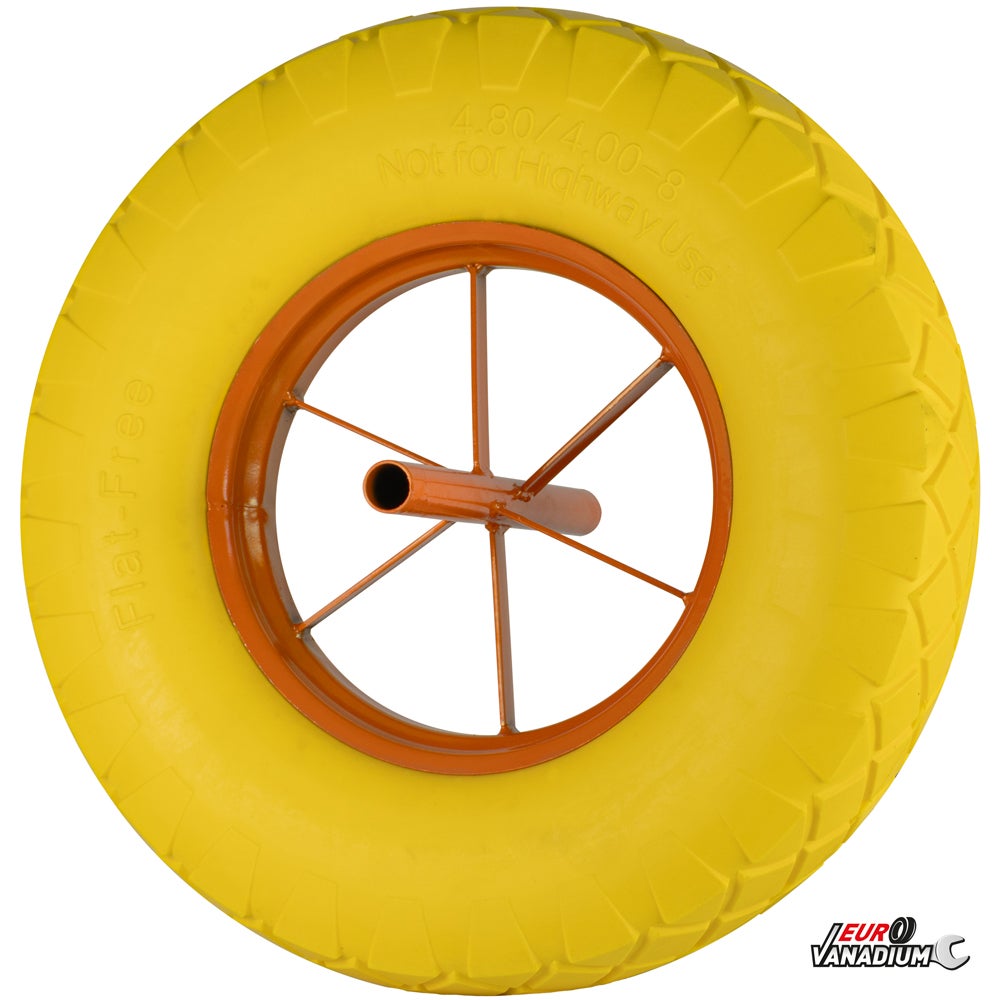 Roue de Brouette Increvable 390 mm – Axe 20 mm – Métal Renforcé, Haute Stabilité et Installation Facile - 4