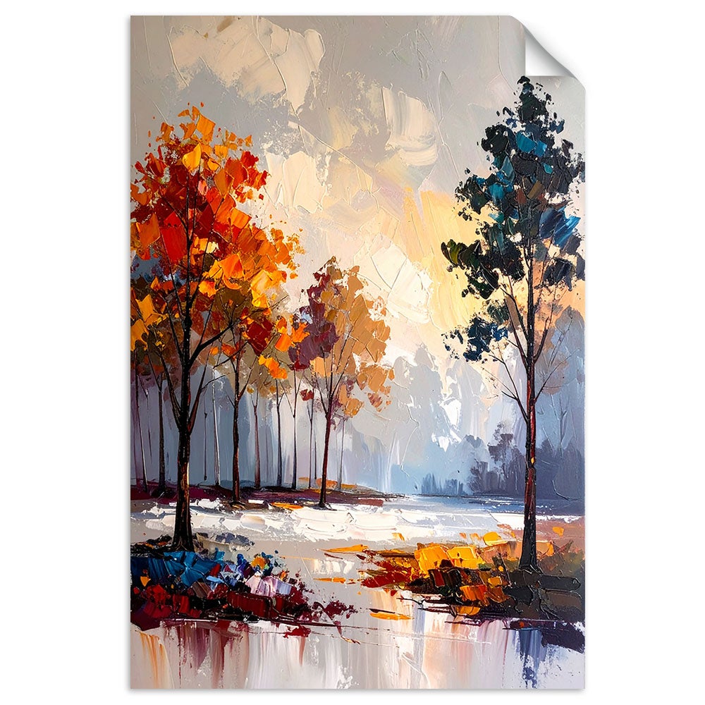 Naklejka na ścianę, Krajobraz Las Drzewa Natura 100x150