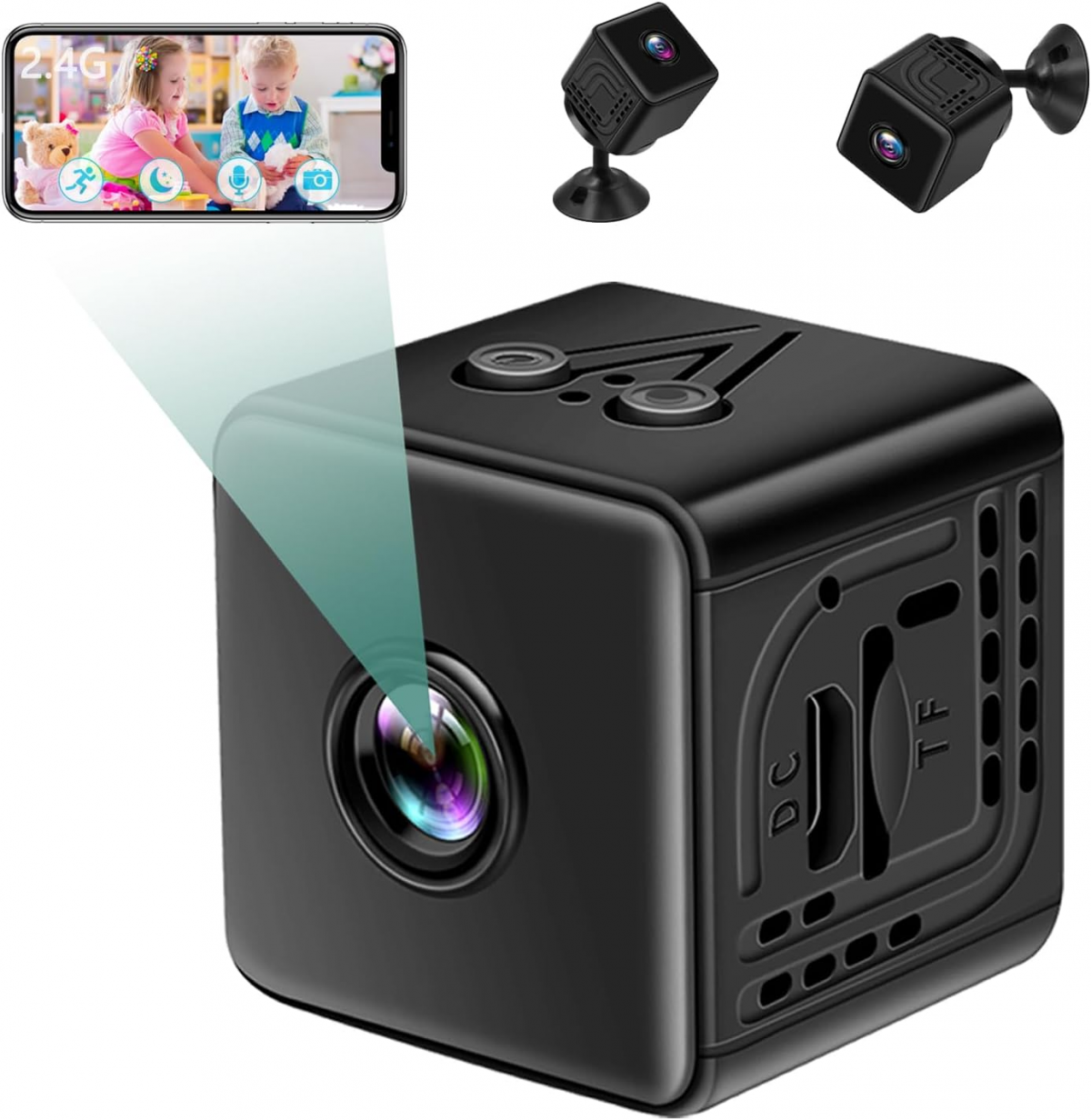 Telecamera Spia WiFi 1080P Con Rilevamento Movimento, Visione Notturna, Batteria 90min – Per Interni/esterni