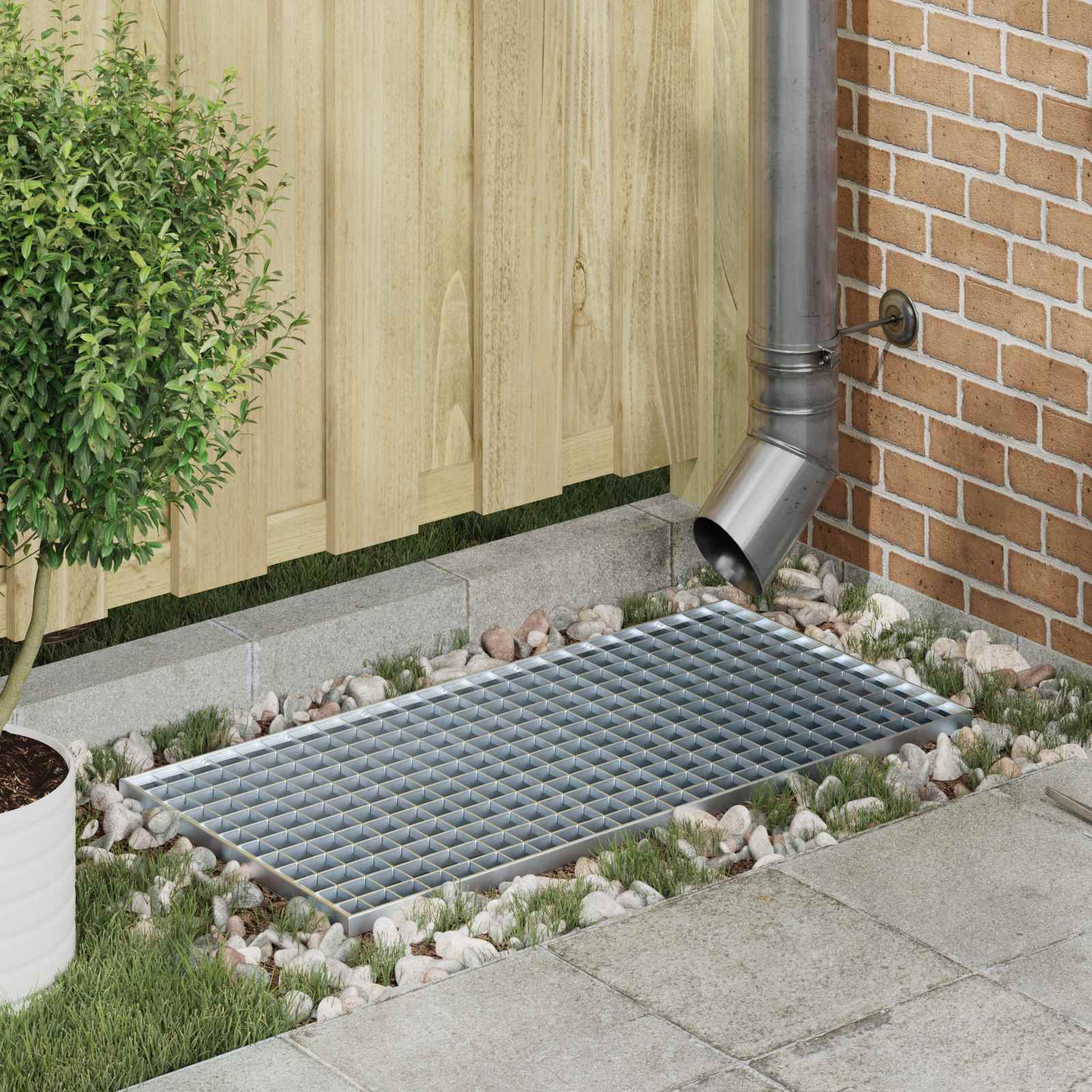 Vidaxl Rejilla 80 X 40 X 2 Cm Plateado , Leroy Merlin