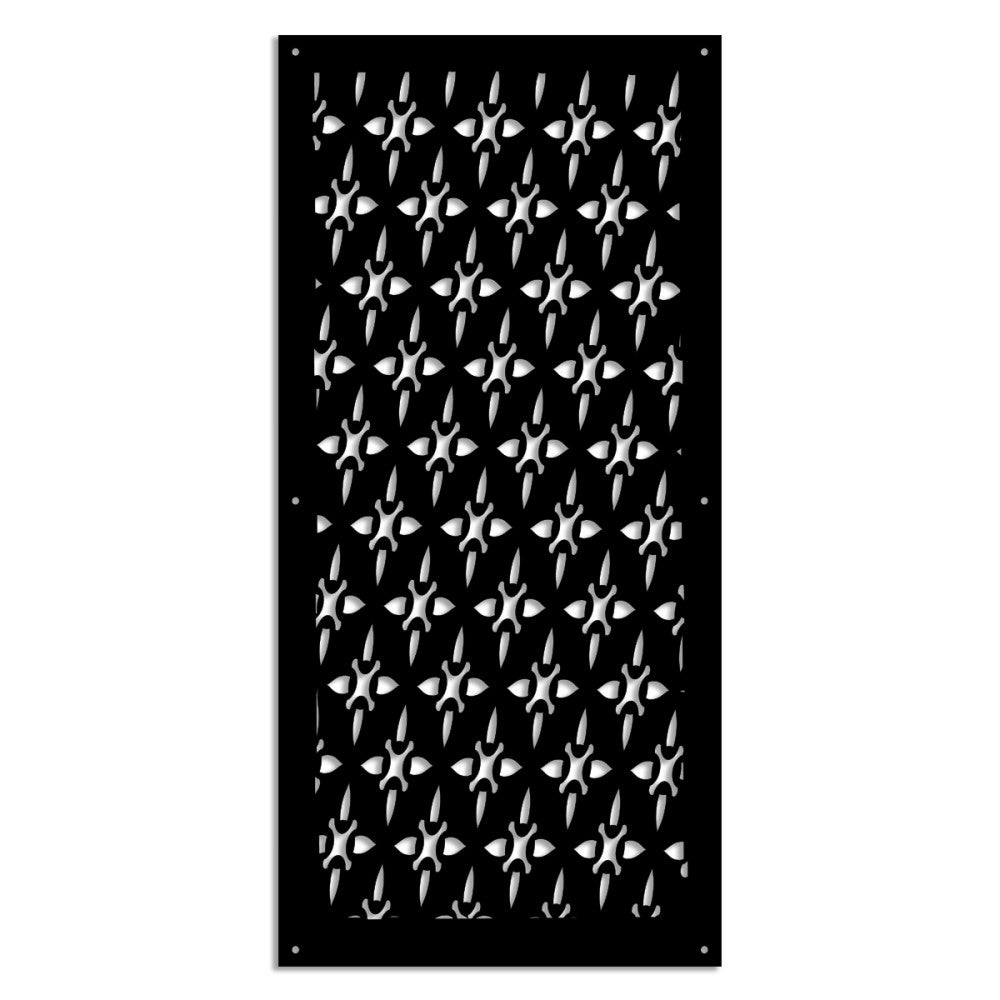 ZED - Panel perforowany z PVC - Osłona przeciwsłoneczna - Rozmiar 47x94 cm - Grubość 1 cm - Kolor CZARNY