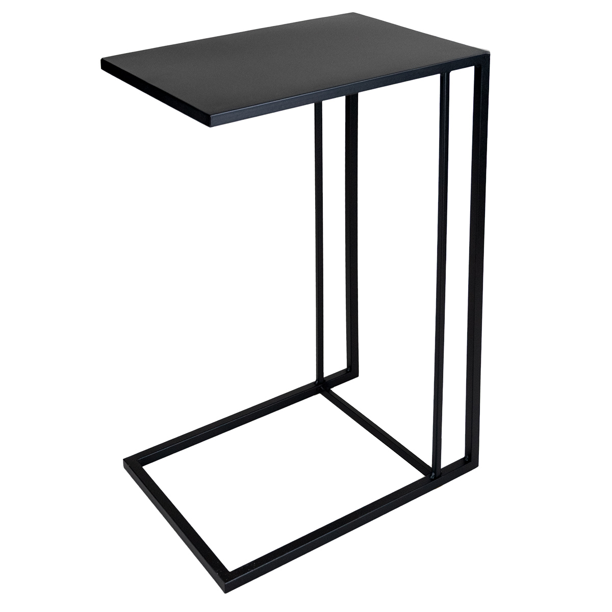 Stolik pomocniczny boczny do salonu pokoju dziecięcego młodzieżowego Loft 30 x 40 x 65 cm czarny
