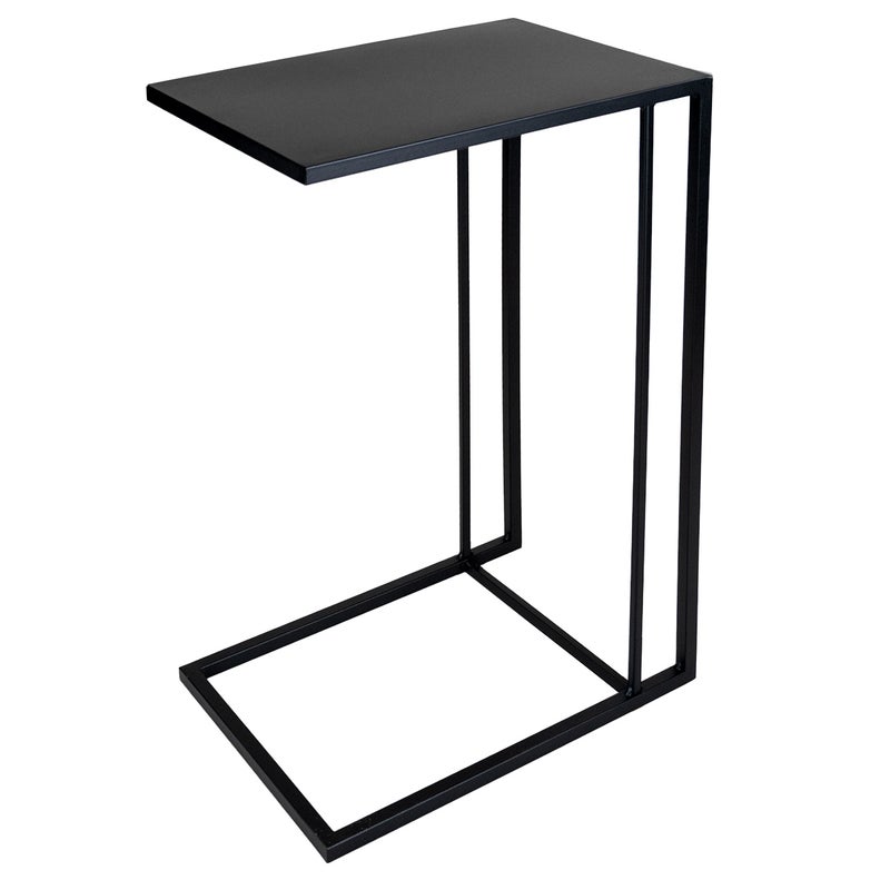 Stolik pomocniczny boczny do salonu pokoju dziecięcego młodzieżowego Loft 30 x 40 x 65 cm czarny