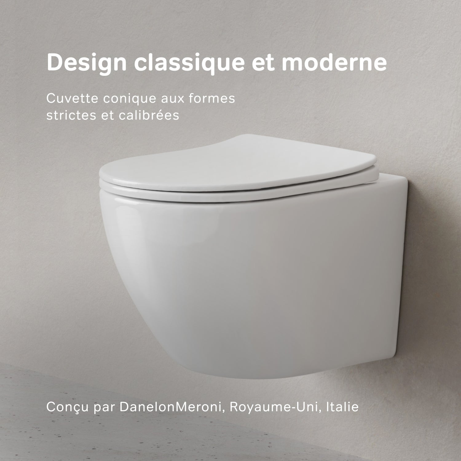 Pack WC suspendu bâti mural et cuvette Plaque Carrée Noire,&nbsp; Pack WC Bati-support AM.PM X-Joy S - 4