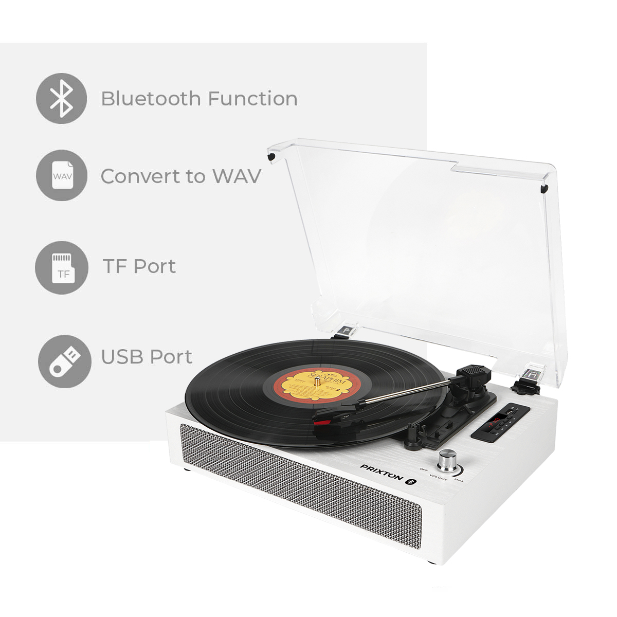 De Vinilo Tocadisco Con Usb Tocadiscos Bluetooth Studio Deluxe