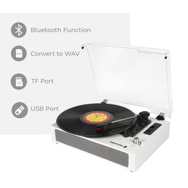 De Vinilo Tocadisco Con Usb Tocadiscos Bluetooth Studio Deluxe