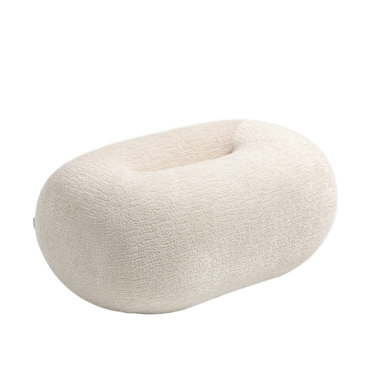 Pufa LUNCTA Ecru 82x52x34 cm HOMLA