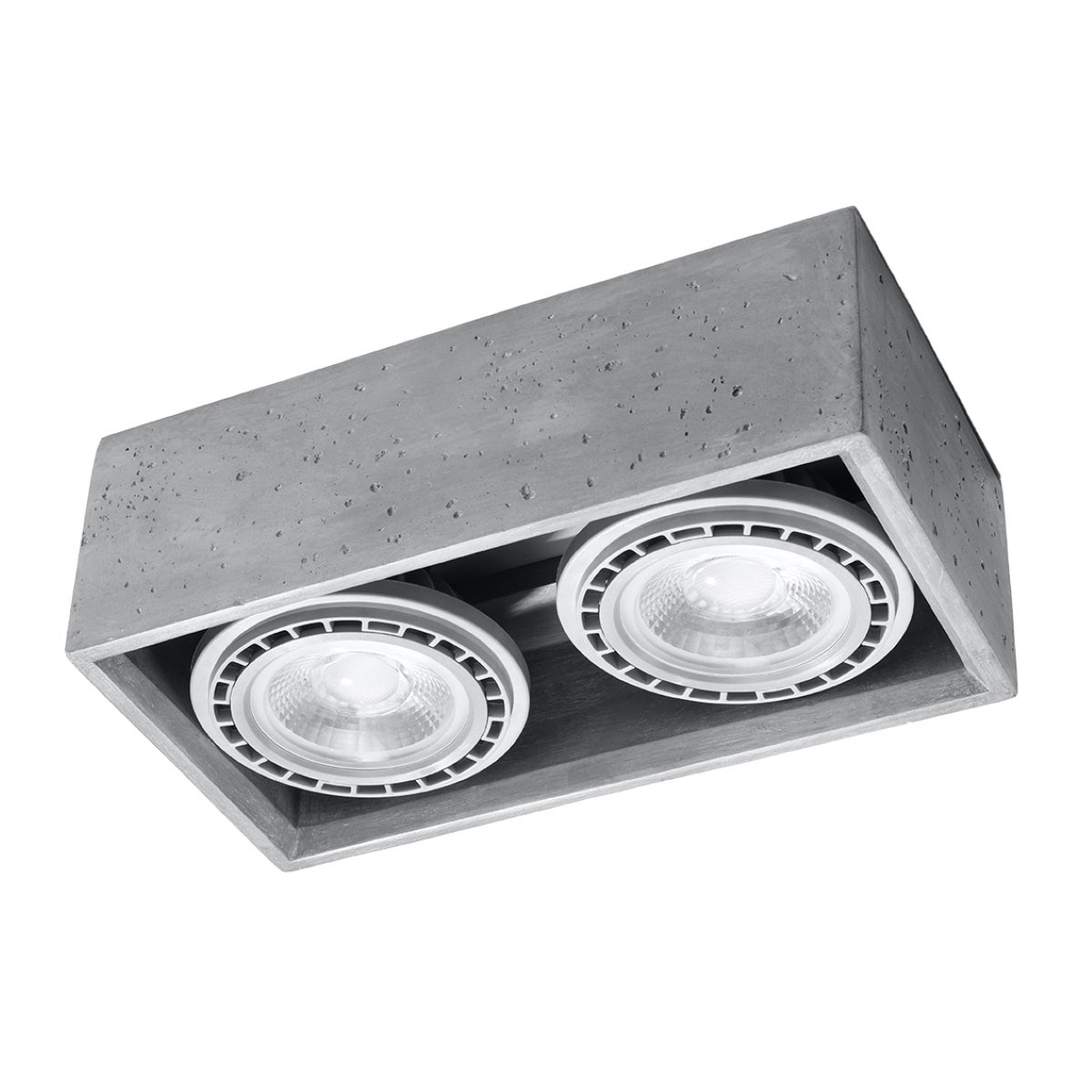 Reflektor sufitowy NUMERO szary 2xGU10x40W beton architektoniczny wym:10x27x14cm IP20 Pure Lume