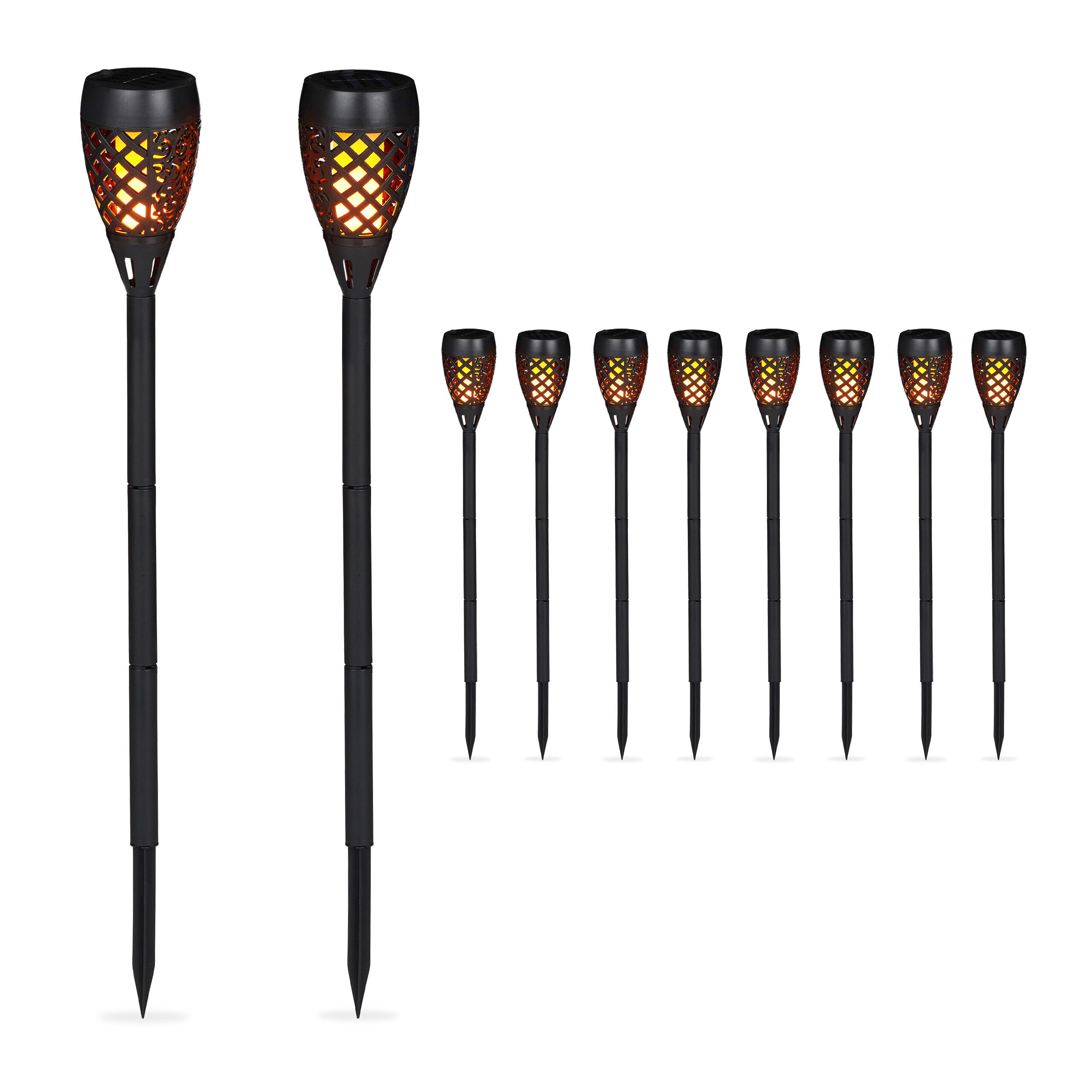 Torche solaire, lot de 10, éclairage extérieur pour le jardin, avec ...
