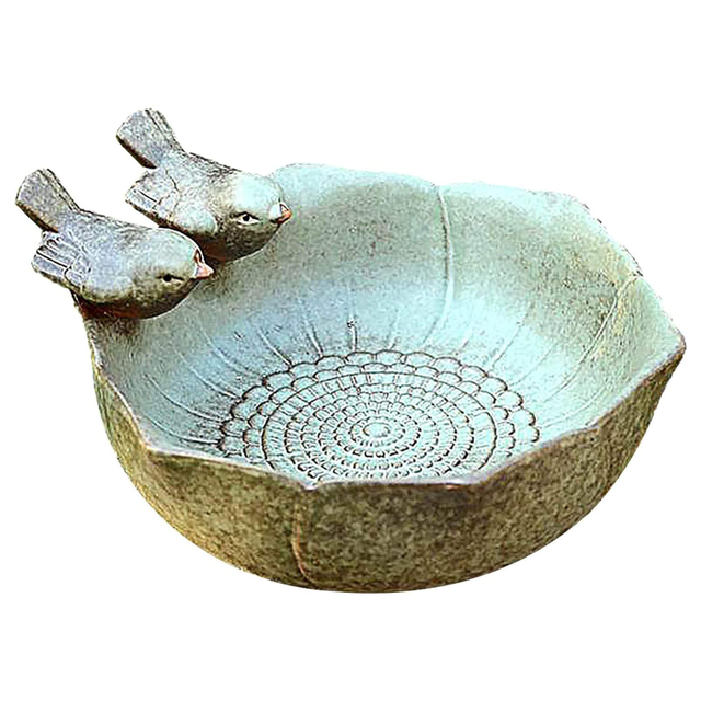 Comedouro de cerâmica para pássaros, bebedouro decorativo, adequado para papagaios, fênix-rosa e papagaios-peônia.