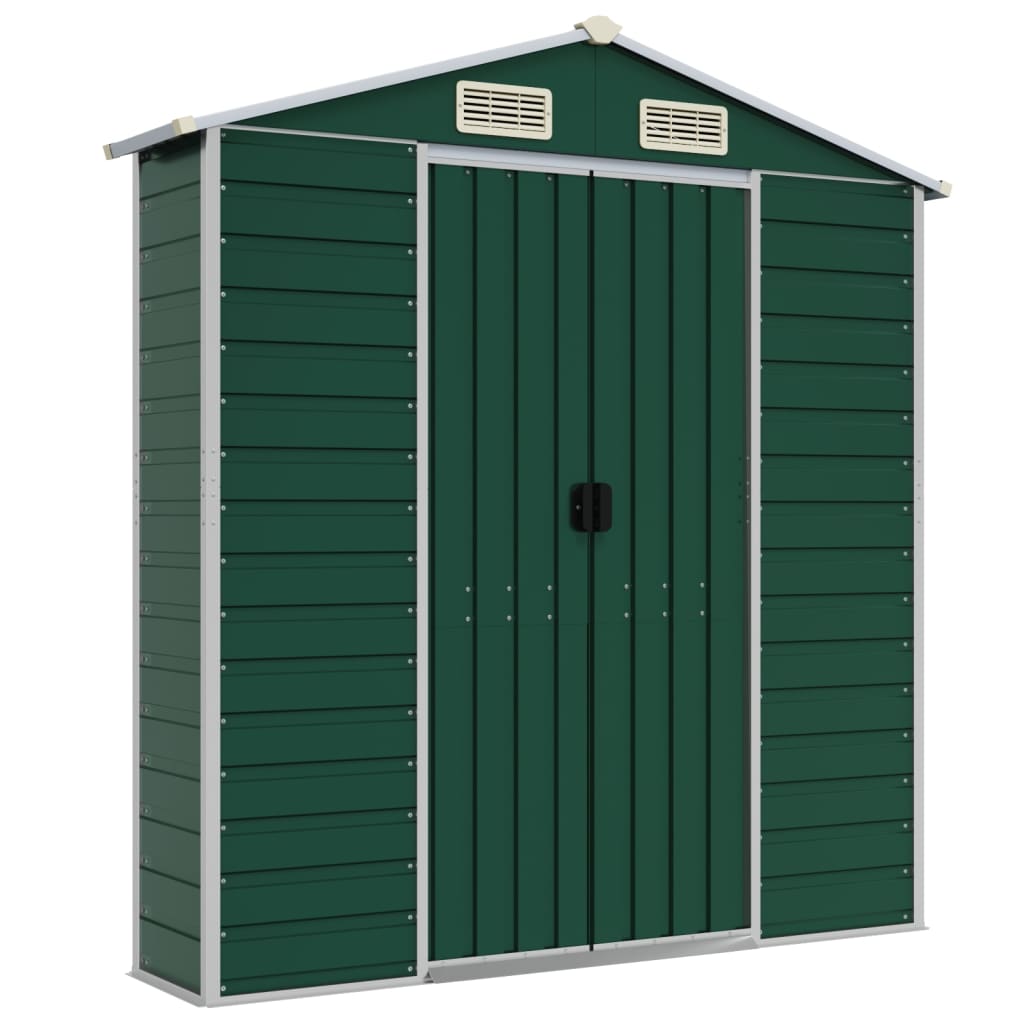 Maison Exclusive - Abri de jardin vert 191x385x198 cm acier galvanisé - 8