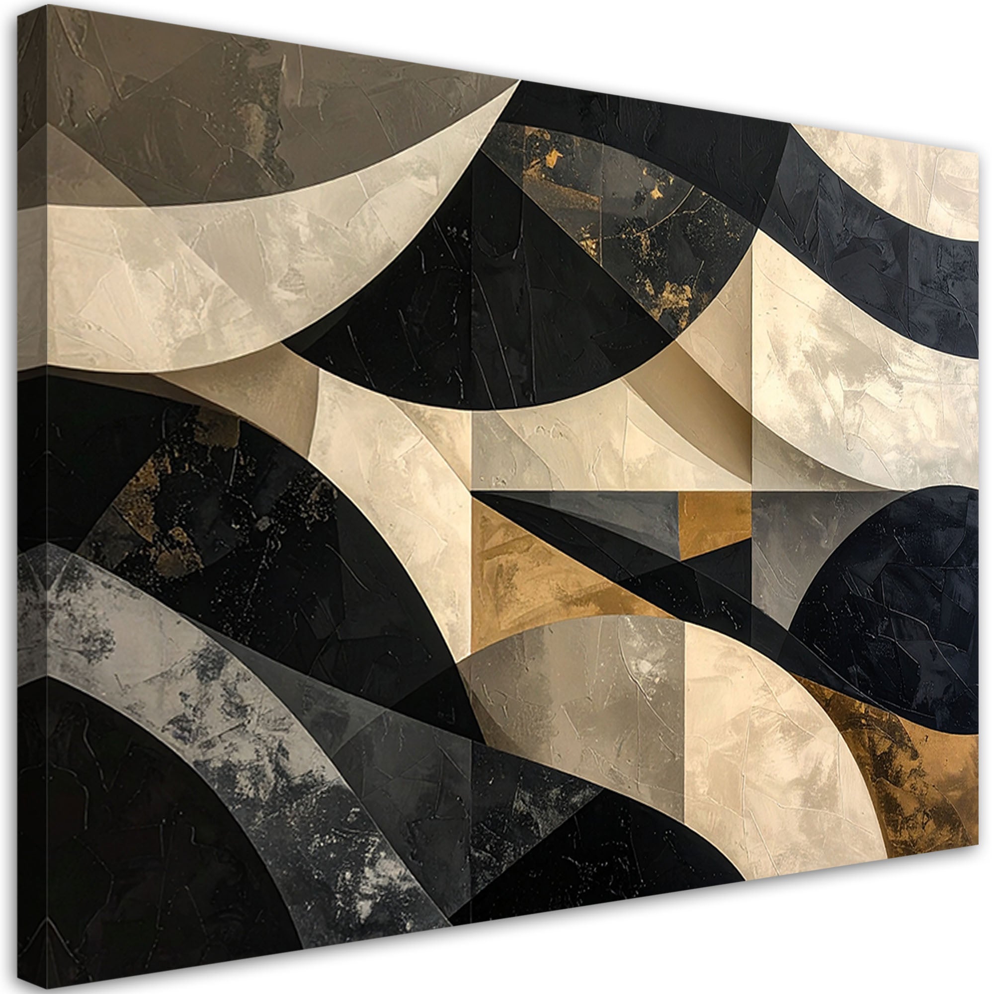 Obraz glamour do wnętrz loftowych, Nowoczesna abstrakcja geometryczna 45x30