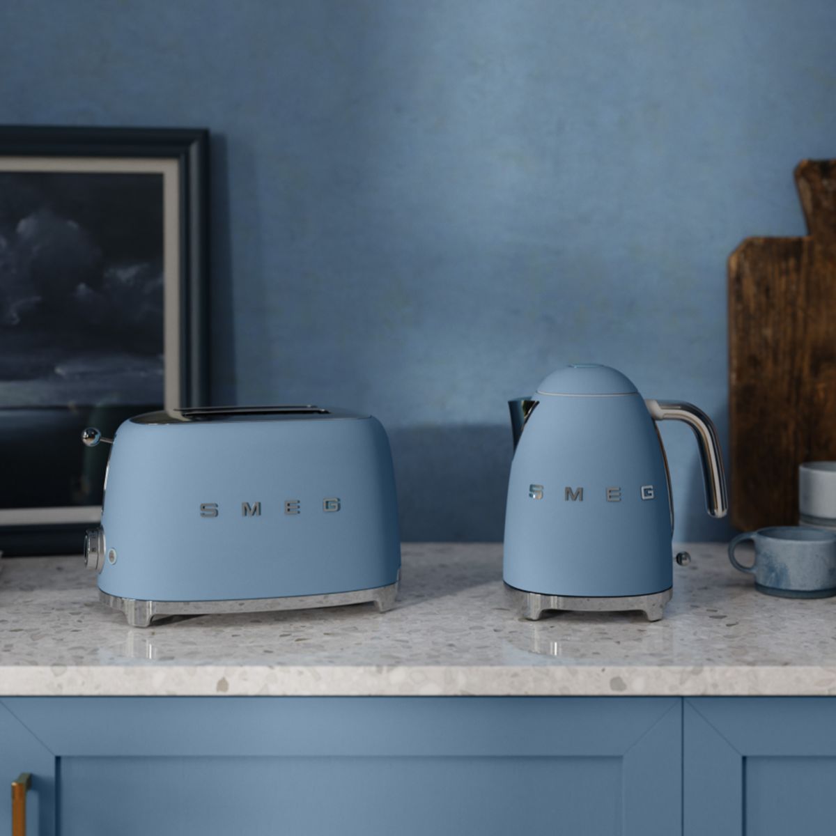 Grille-pain vintage 2 tranches bleu orage mat TSF01SBMEU Smeg - 7