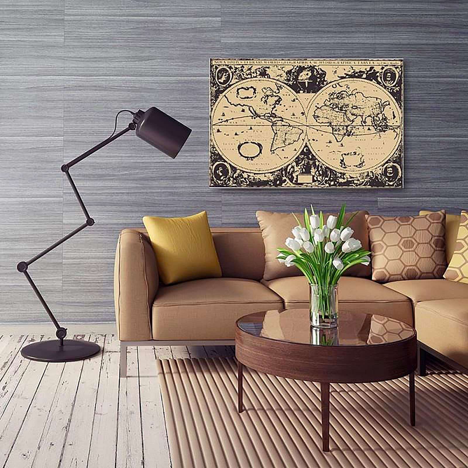 Tableau carte vintage du monde - 80 x 60 cm - 5