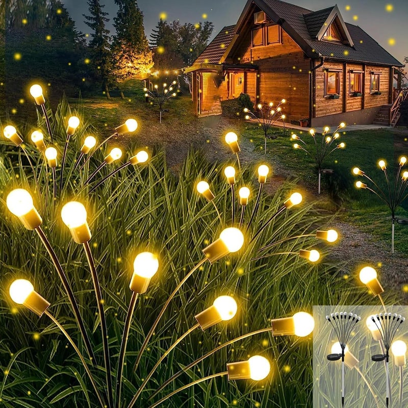 Lumiere Luciole Solaire Exterieur sztuki LED Solarnych Lamp Ogrodowych Zewnętrznych Wodoodpornych na Balkon Do Ogrodu Patio Ścieżki Ciepła biel