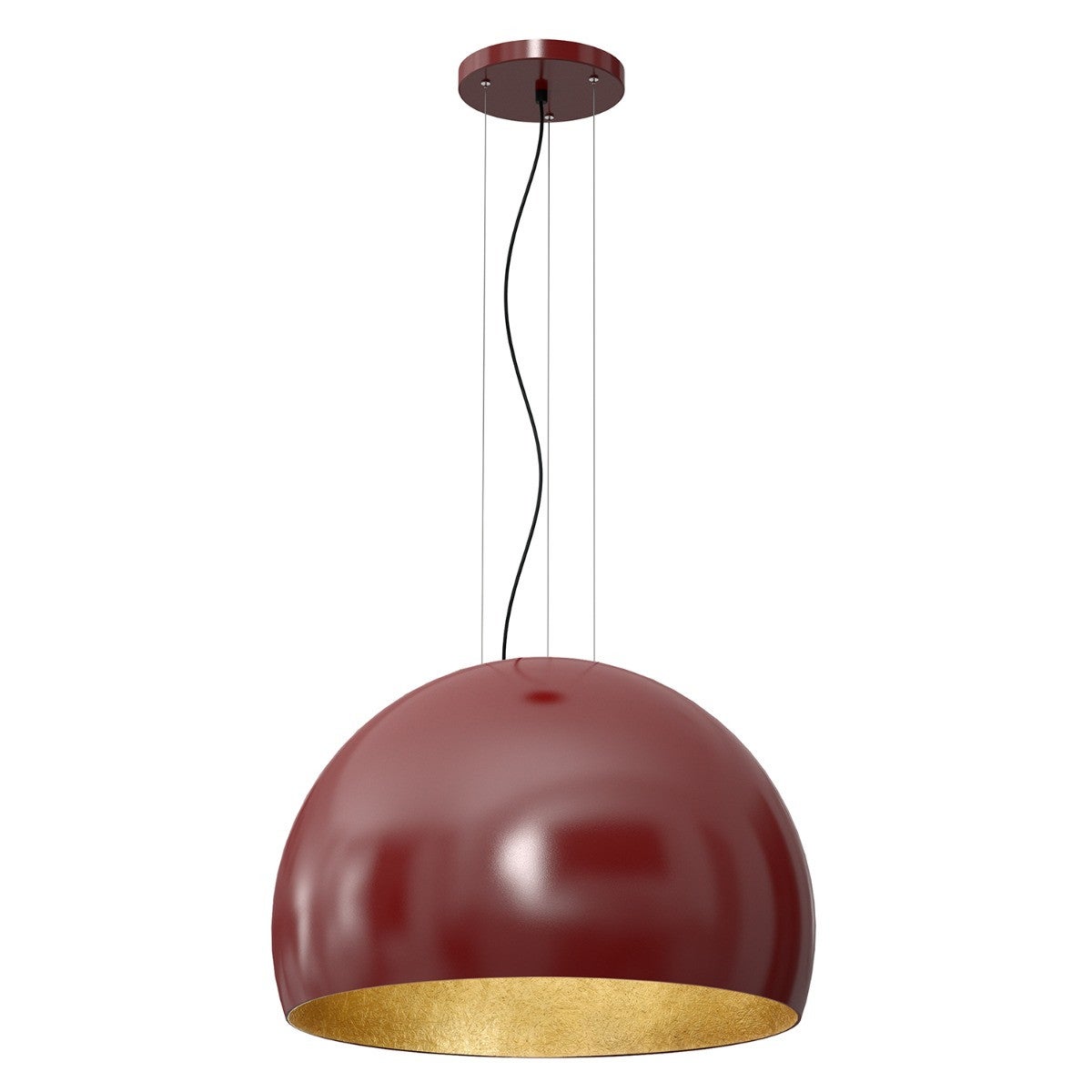 Lampa wisząca Compo burgundowo-złota 1xE27x15W wym: 140 x 60 x 60 cm kompozyt Luminex