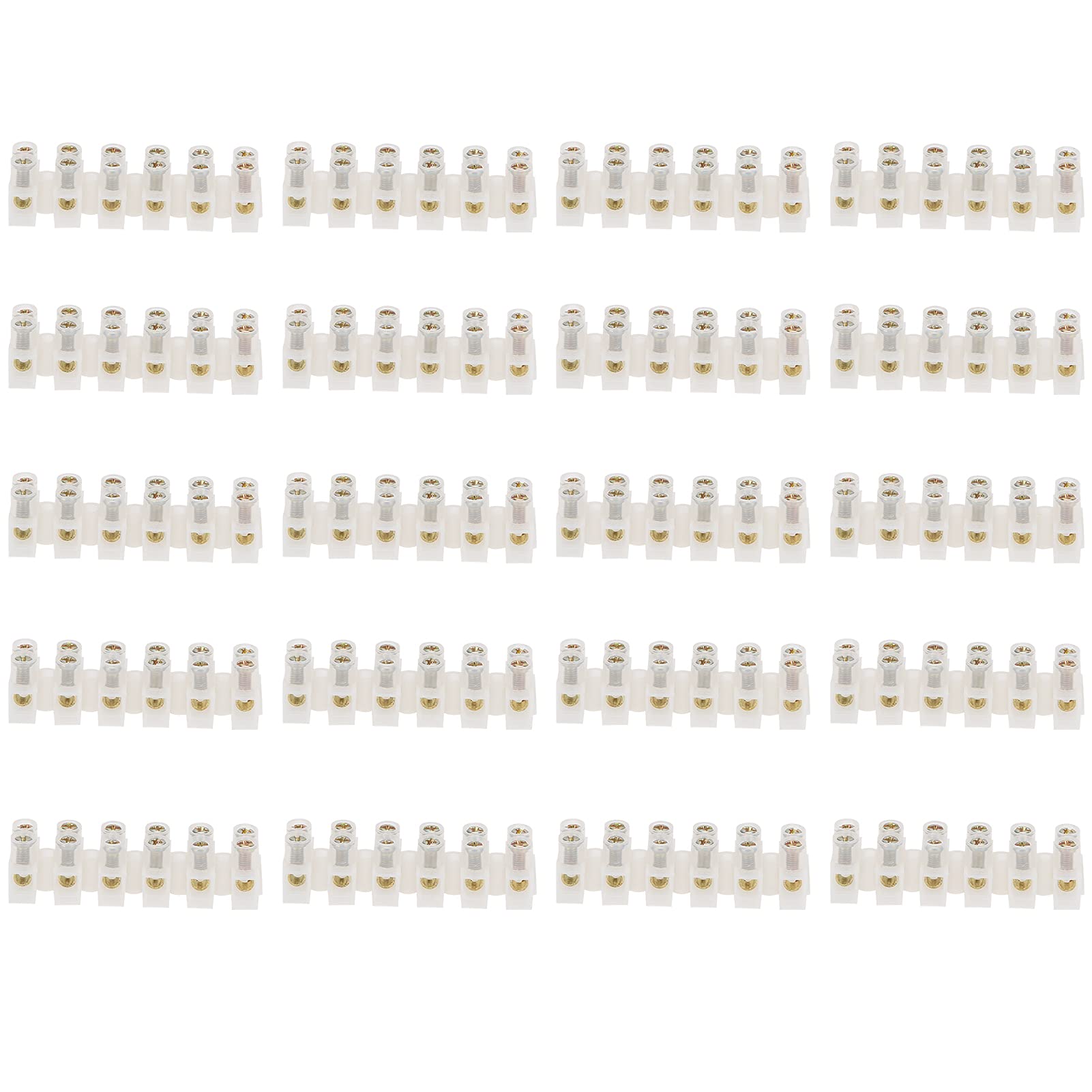 20 pezzi morsettiera striscia ignifuga passante connettore filo 10A forniture industriali (sei in sei out) - 6