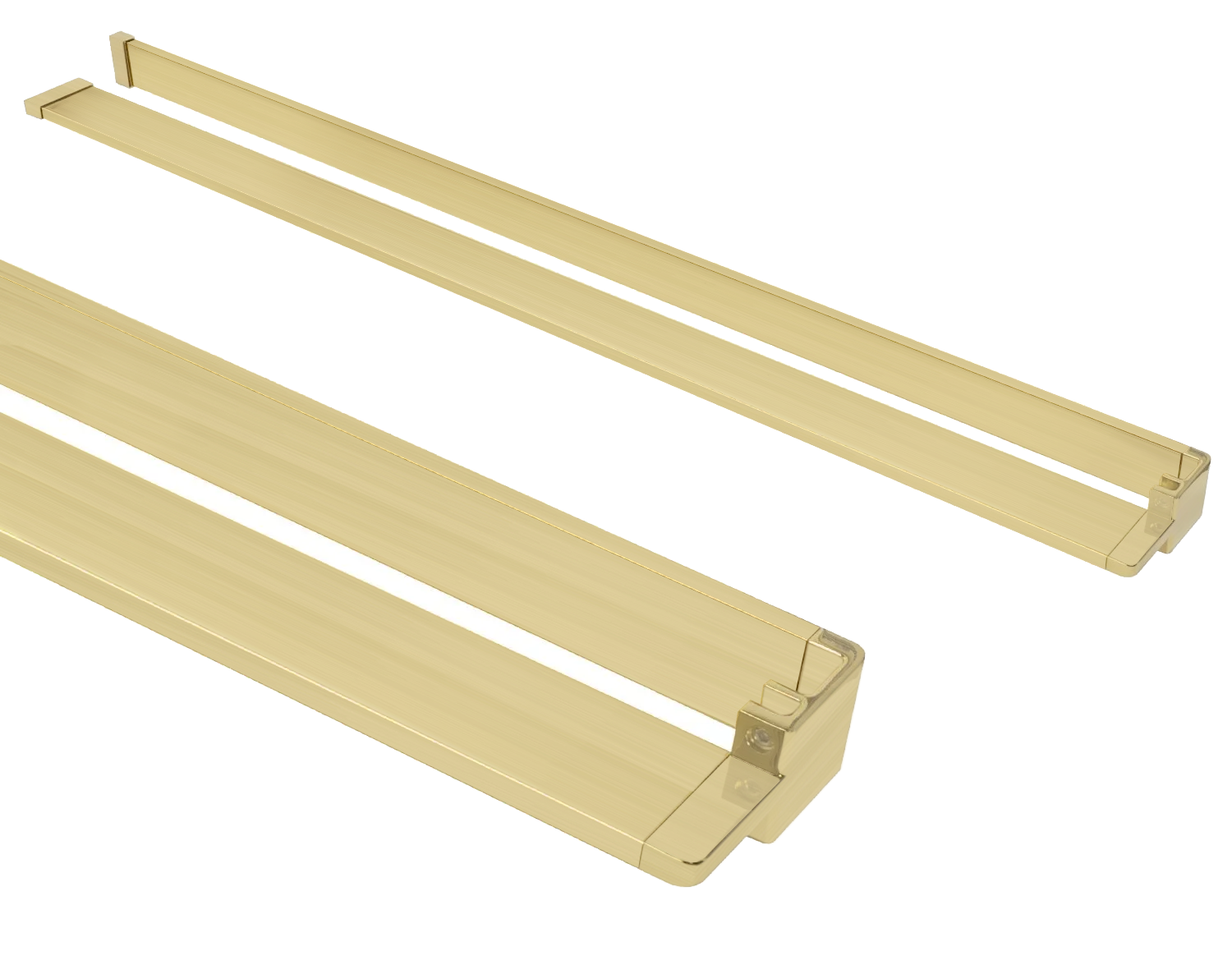 Percha de baño rea evo brushed gold - 120x12,5x120cm