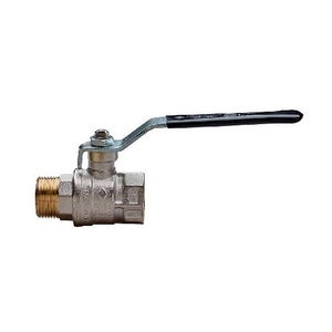 Vanne à Bille Passage Complet Inox DN20 3/4” – Mâle/mâle, Pour Eau, Gaz, Poignée Bleue