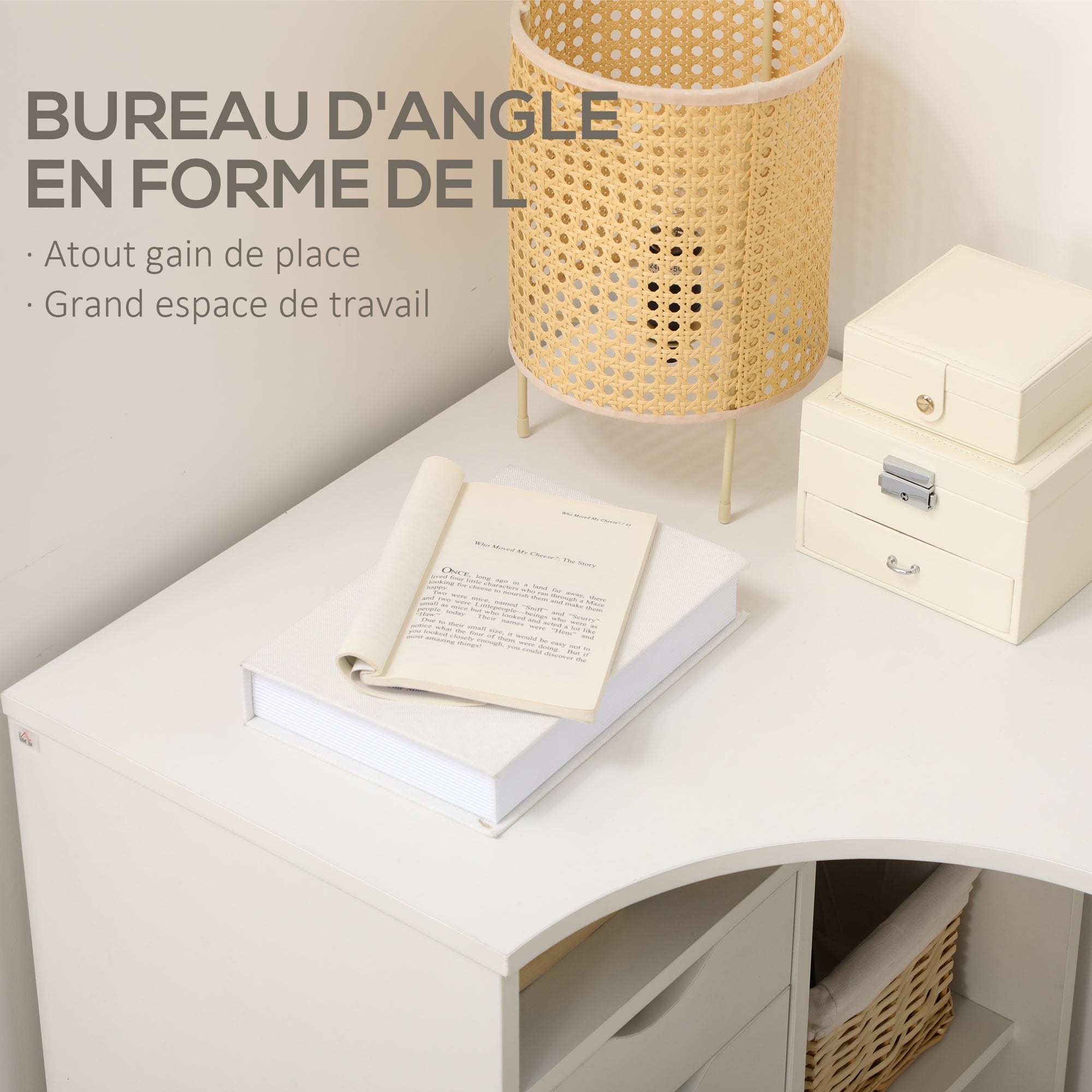 Bureau d'angle Panneaux de particules HOMCOM - 5