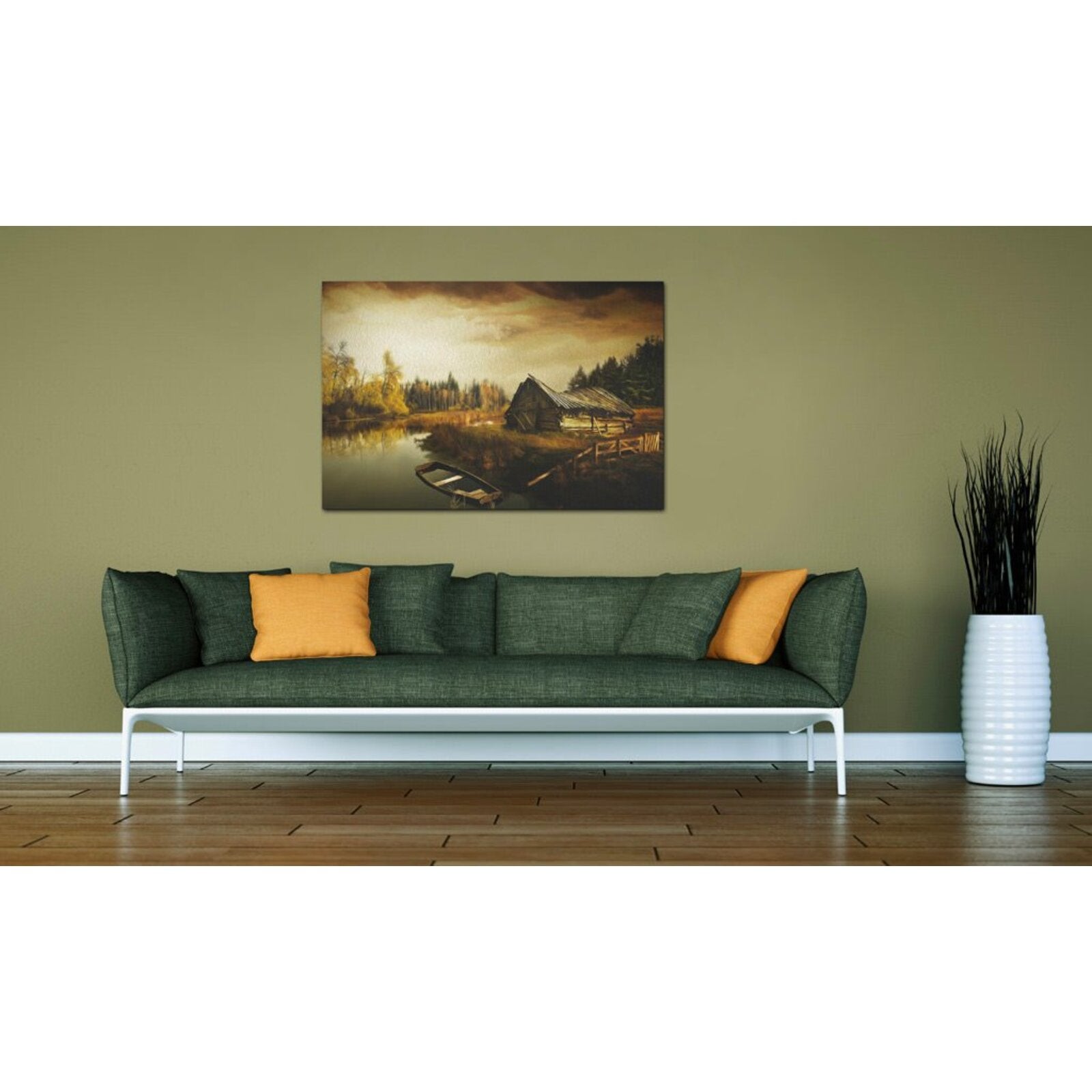 Tableau village idyllique - 120 x 80 cm - 2