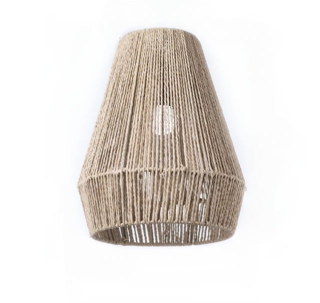 Klosz z ręcznie plecionego sznurka do restauracji i kawiarni - Beżowy 24*29,5 cm, prosty i elegancki design