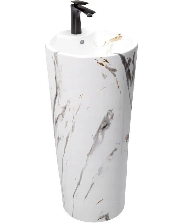 Umywalka Wolnostojąca Rea Blanka Marble Biały 40 X 40 - 5