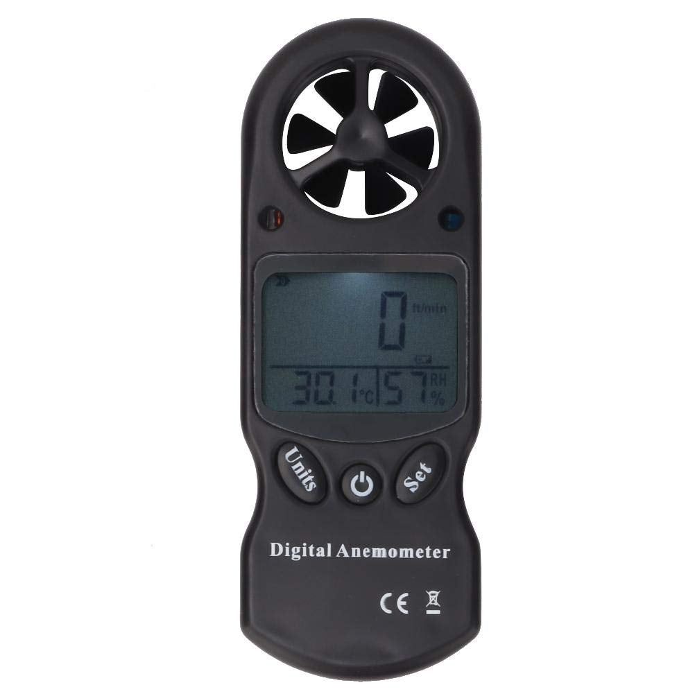 Cyfrowy anemometr 3 w 1 z ekranem LCD i pomiarem temperatury oraz wilgotności KT300