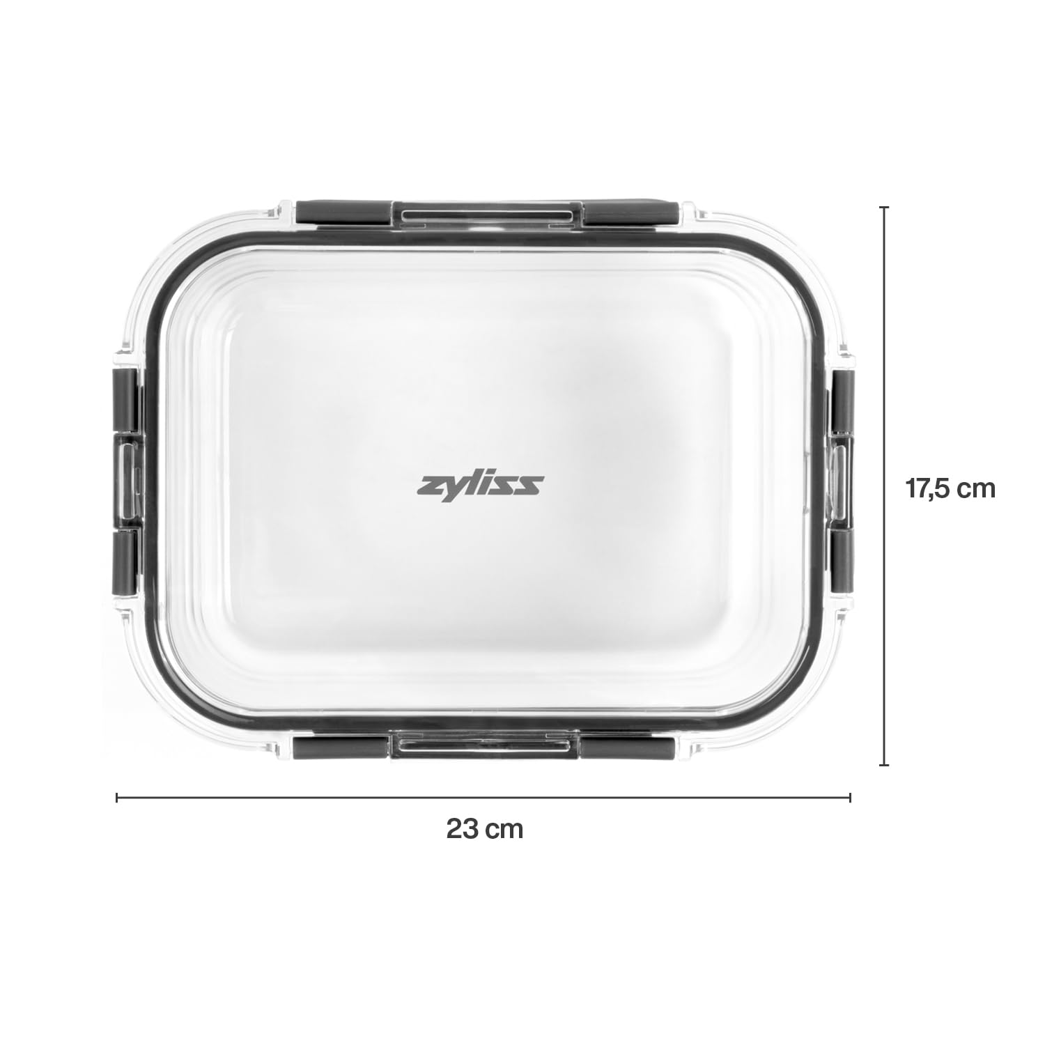 Zyliss E981066 Contenitore in vetro da 1,5 l, in vetro infrangibile, contenitore ermetico per alimenti con coperchio sigillabile, adatto al microonde, - 4