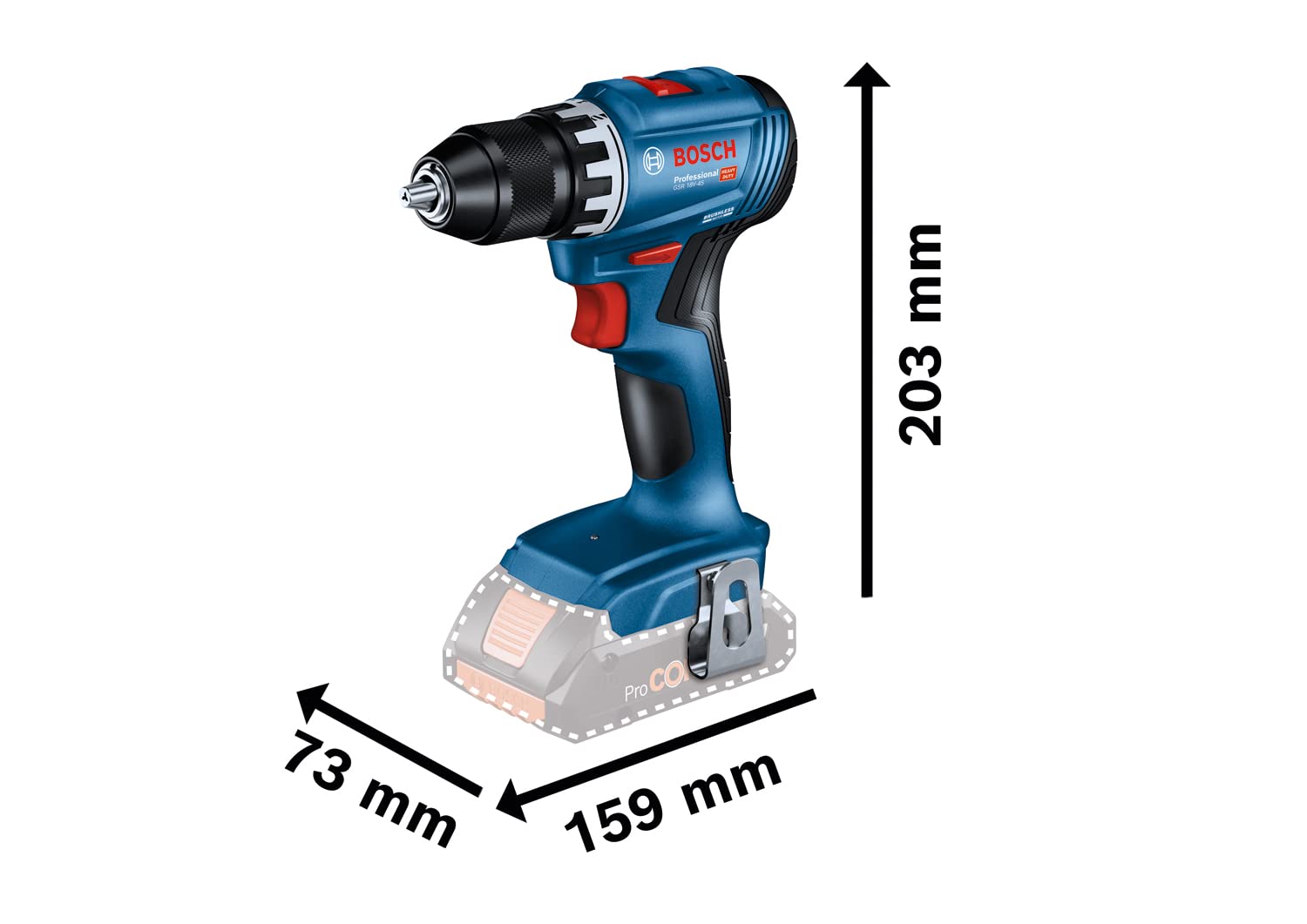 Wiertarko-wkrętarka Bosch GSR 18V-45 Silnik bezszczotkowy 45 Nm - 9