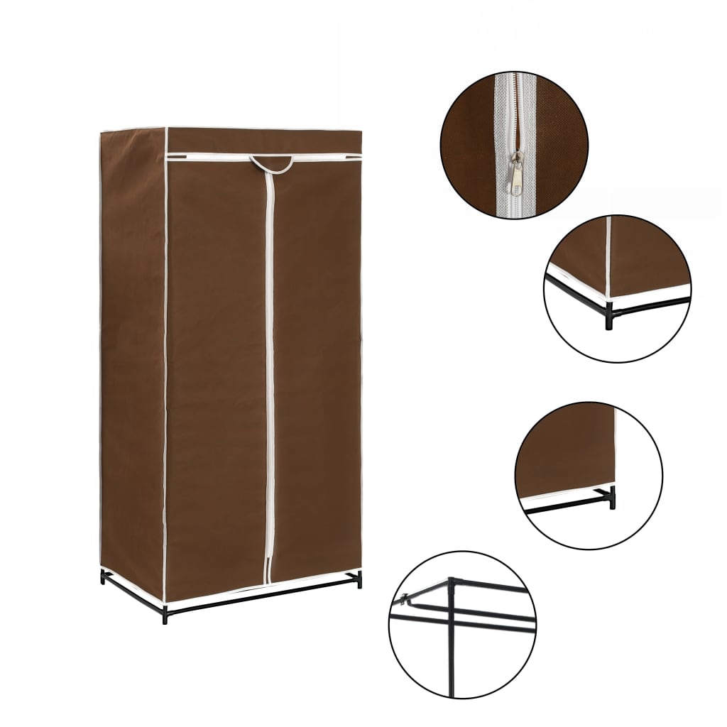Armário marrom 75x50x160 cm - COMFORTXL - 2