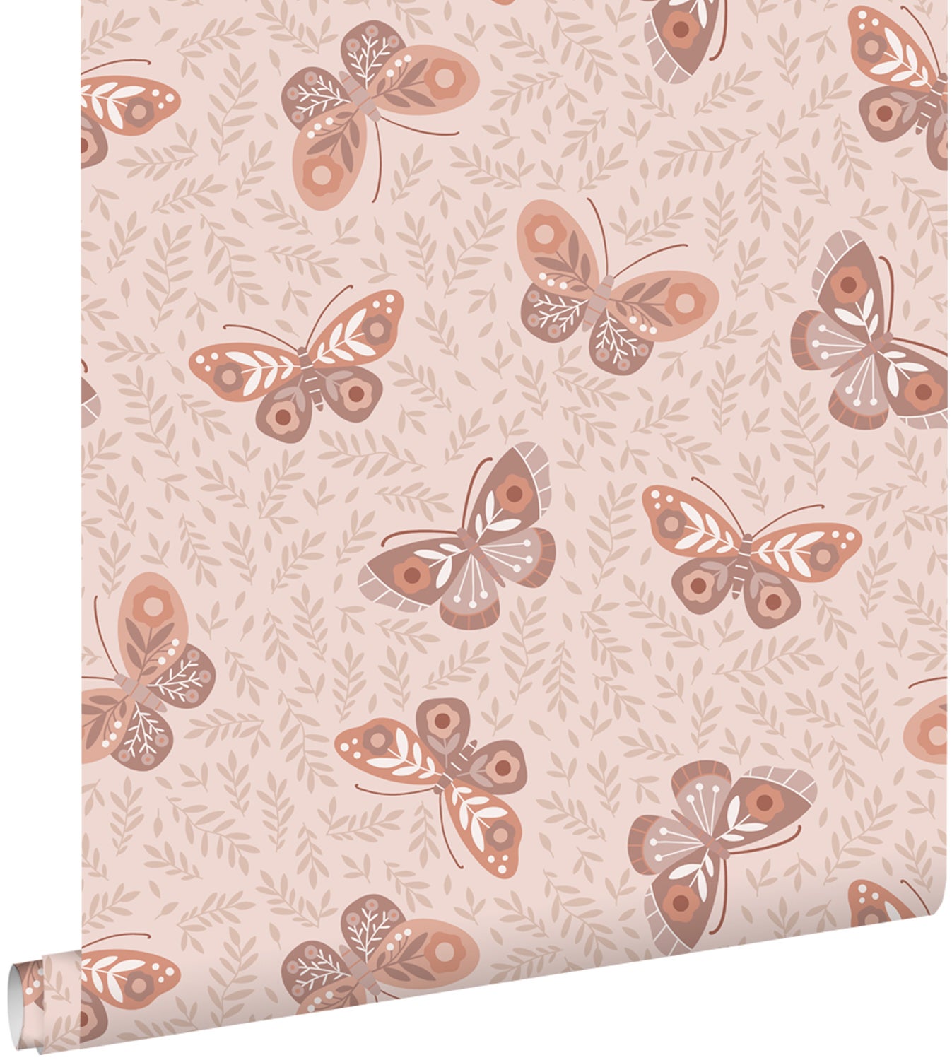 Tapeta motyle starego różu - 50 x 900 cm - ESTAHOME