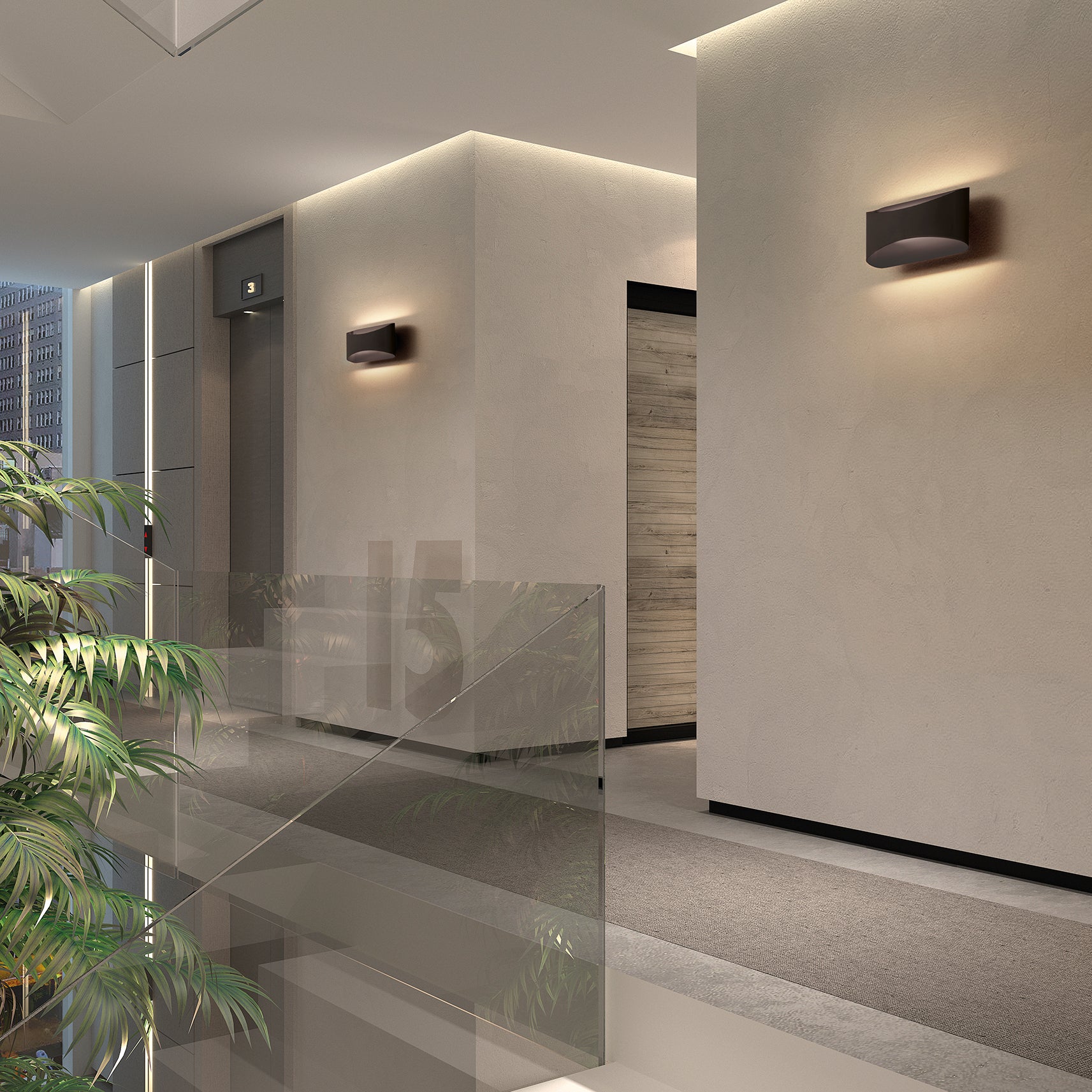 Applique COOPER LED SMD 2835 9W 850lm 3000K Noir - 3