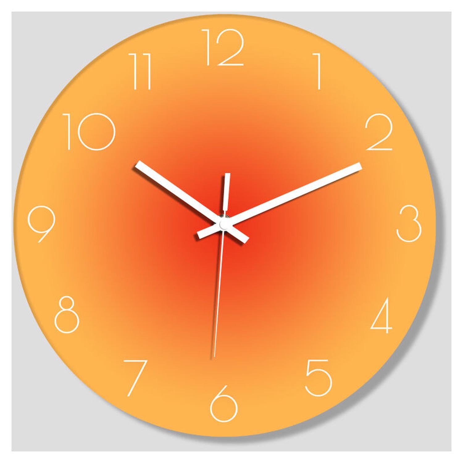 OFFICER PRODUCTS Horloge murale en plastique - 30 cm - Chiffres arabes - Horloge murale silencieuse - À quartz - Pour l'école, le bureau, le salon, la cuisine - Analogique - Moderne