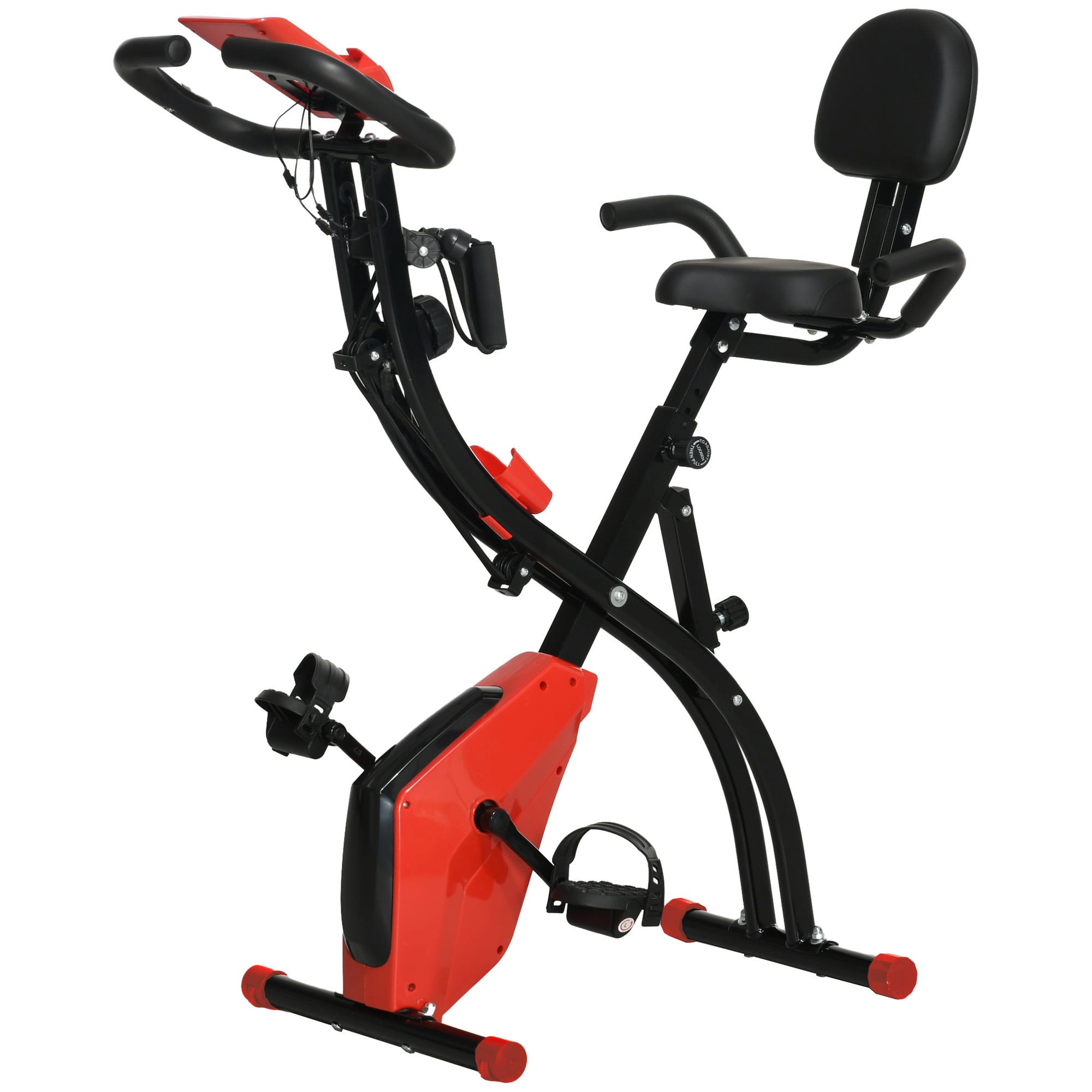 Cyclette Pieghevole Magnetica 10 Livelli - Allenamento Casa Con Monitor LCD E Supporto Tablet - Foto 5