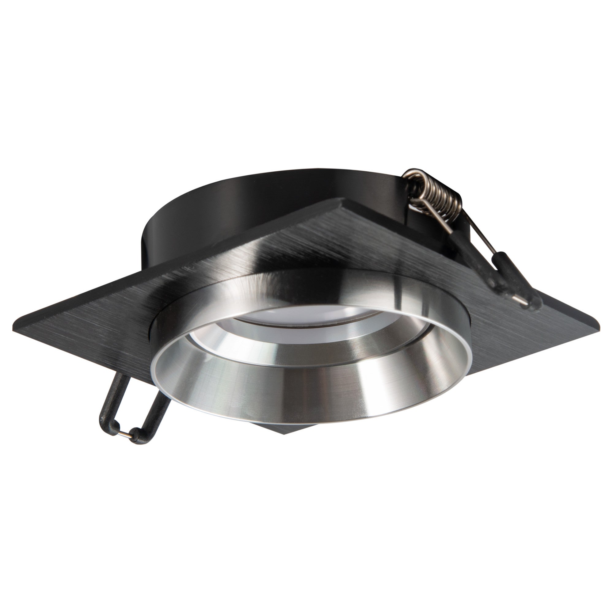 Oprawa sufitowa wpuszczana podtynkowa Lika czarno-srebrna 1xMR16x8W kwadratowa ruchoma IP20 wym: 3,2 x 9,2 x 9,2 cm metal Polux - 2